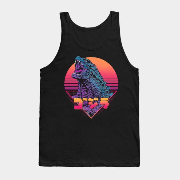 Retro Monster Tank Top by ddjvigo